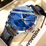 Poedagar 978 Watch For Men-Black Blue