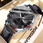 Poedagar 978 Watch For Men-Silver Black