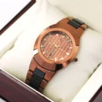 Premium Quality Rado Ceramic Quartz Watch-Rose Gold Black 1014 - Image 2