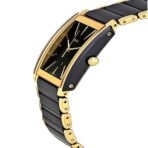 Premium Quality Rado Ceramic Tank Watch-Rose Gold Black 1017 - Image 3