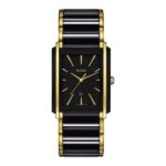Premium Quality Rado Ceramic Tank Watch-Rose Gold Black 1017