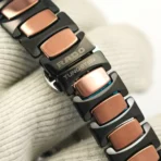 Premium Quality Rado Ceramic Tank Watch-Rose Gold Black 1016 - Image 5