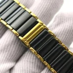 Premium Quality Rado Ceramic Tank Watch-Golden Black 1015 - Image 4