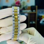 Rolex 5001 Golden Silver Stoneless and Green dial for Mens - Image 3