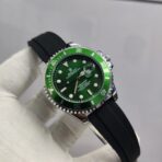 RLX Submariner Silver Green Dial and Black Belt 1070