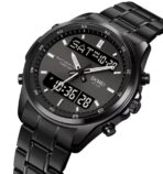 SKMEI 2049 Electronic Dual Display Quartz Watch For Men-Black