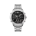 SKMEI 2049 Electronic Dual Display Quartz Watch For Men-Silver - Image 2