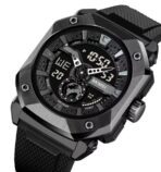 SKMEI 2272 Silicon Strap Sports Analog Digital Watch-Black