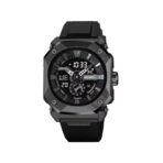 SKMEI 2272 Silicon Strap Sports Analog Digital Watch-Black - Image 2