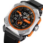SKMEI 2272 Silicon Strap Sports Analog Digital Watch-Orange