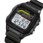 SKMEI 2307 Digital Square Silicon Strap Men’s Watch-Black