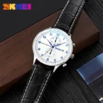 Skmei 9301 Watch For Mens-White - Image 3
