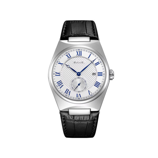 SKMEI 9390 Men’s Watch- Silver and White (Blue)