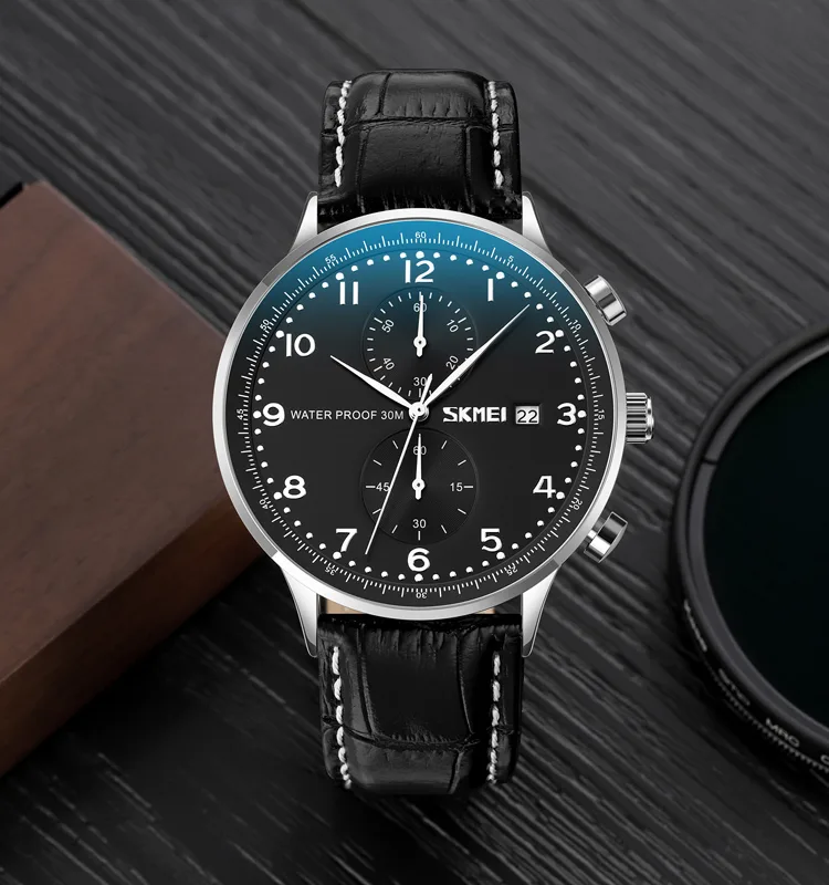 Skmei 9301 L - Black Skmei 9301 Watch For Mens-Black - Image 1