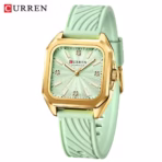 CURREN 9113 Watch Silicon Strap For Women-Golden Mint