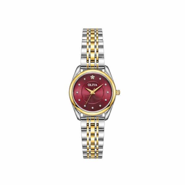 Oliya 866 Women’s Watch-Golden and Deep Perple