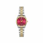 Oliya 866 Women’s Watch-Golden and Deep Deep Pink