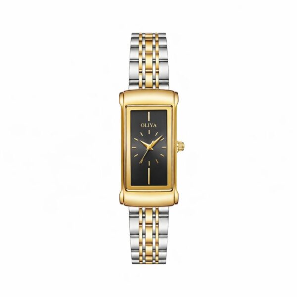 Oliya 928 Ladies Watch-Golden Silver and Black