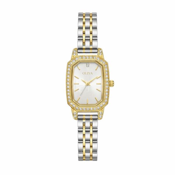 Oliya 6810 Watch For Woman-Golden Silver and White