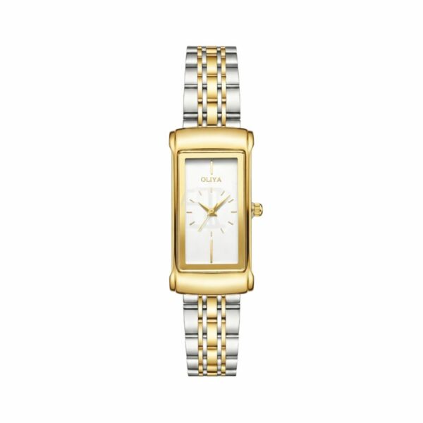 Oliya 928 Ladies Watch-Golden Silver and White