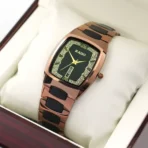 Premium Quality Rado Ceramic Quartz Watch-Rose Gold Black 1013 - Image 2