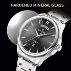 Naviforce 9213 Watch For Men - Black Silver