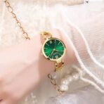 CURREN 9092 Women Watch - Golden Green - Image 3