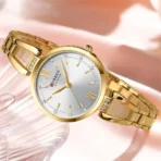 CURREN 9092 Women Watch - Golden White - Image 3