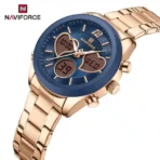 Naviforce 5045 Watch For Women - Rose Gold and Blue