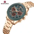 Naviforce 5045 Watch For Women - Rose Gold and Gray - Image 2