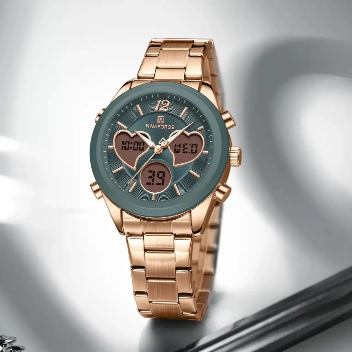 Naviforce 5045 For Women - Rose Lite Gray Naviforce 5045 Watch For Women - Rose Gold and Gray - Image 1