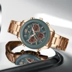 Naviforce 5045 Watch For Women - Rose Gold and Gray - Image 3
