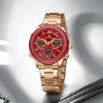 Naviforce 5045 Watch For Women - Rose Gold and Red - Image 2