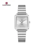 Naviforce 5048 Watch For Women-Silver and White - Image 3