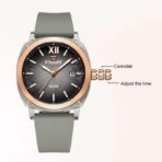 Naviforce 6111 Silicon Belt Watch For Women -Gray - Image 2