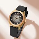 Naviforce 6111 Silicon Belt Watch For Women -Black - Image 2