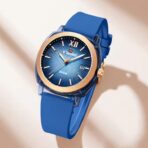 Naviforce 6111 Silicon Belt Watch For Women - Blue - Image 2