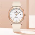 Naviforce 6111 Silicon Belt Watch For Women -Gold