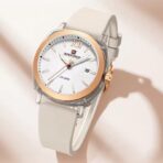 Naviforce 6111 Silicon Belt Watch For Women -Gold - Image 2