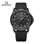 Naviforce 8031 Silicon Belt Watch For Men - Black