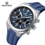 Naviforce 8080 Silicon watch For Men - Blue - Image 2