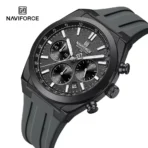 Naviforce 8080 Silicon watch For Men - Gray - Image 2