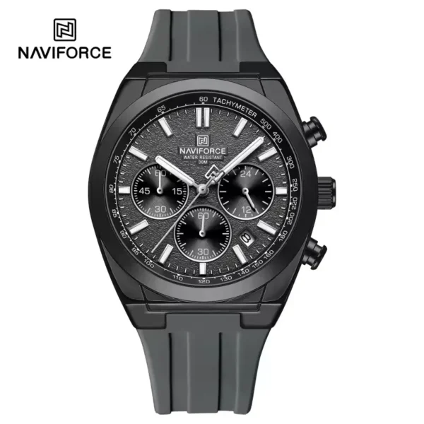 Naviforce 8080 Silicon watch For Men - Gray