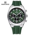 Naviforce 8080 Silicon watch For Men - Green