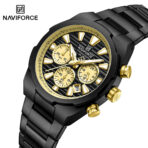Naviforce 8081 Watch  For Men -Black Gold
