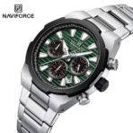 Naviforce 8081 Watch  For Men - Silver Green - Image 2