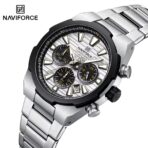 Naviforce 8081 Watch  For Men - Silver White - Image 2