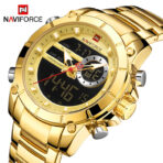 Naviforce 9163 Watch For Men - Full Golden - Image 2