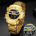Naviforce 9163 Watch For Men - Full Golden