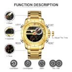 Naviforce 9163 Watch For Men - Full Golden - Image 3